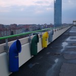 Fiat Lingotto Torino Runway 500 Hanging Garden with a view of the skyscraper
